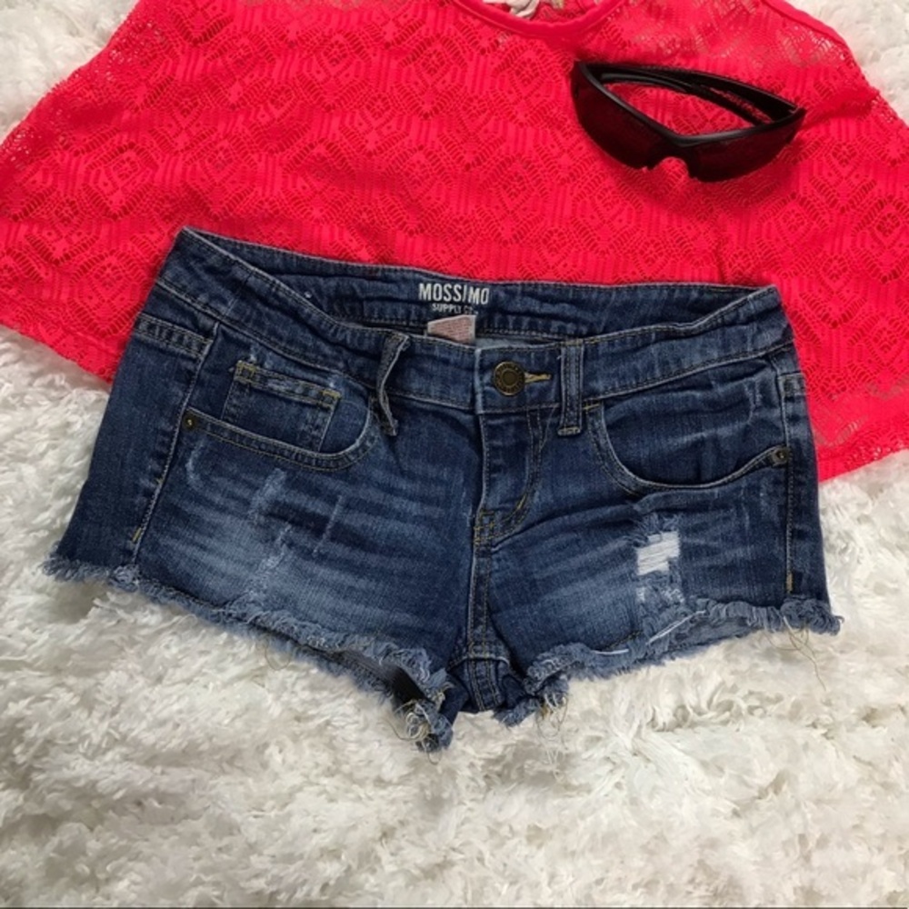 Jr’s Mossimo Distressed Short Jean Shorts Size 5